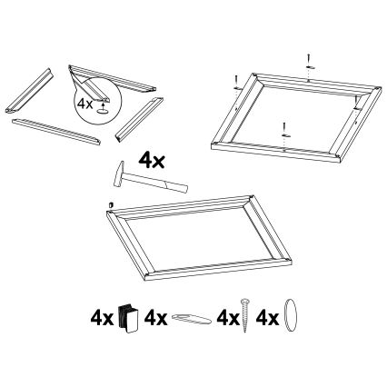 Eglo - Okvir za svjetiljku SALOBRENA 450x450 mm