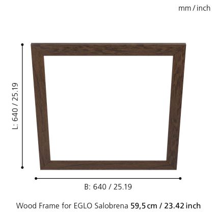 Eglo - Okvir za svjetiljku SALOBRENA 595x595 mm