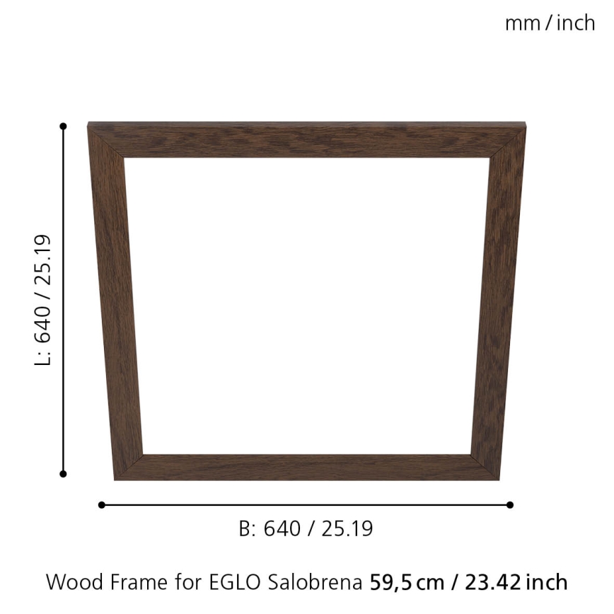 Eglo - Okvir za svjetiljku SALOBRENA 595x595 mm