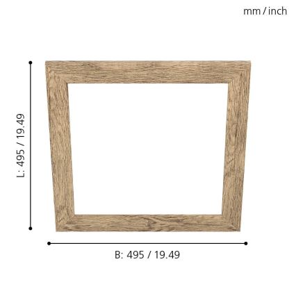 Eglo - Okvir za svjetiljku SALOBRENA 450x450 mm