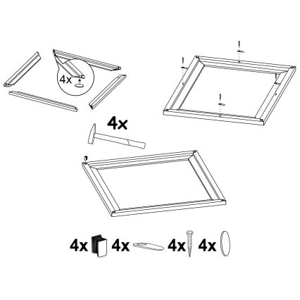 Eglo - Okvir za svjetiljku SALOBRENA 450x450 mm