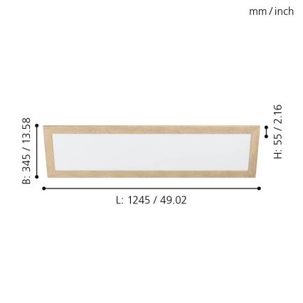 Eglo - LED Stropna svjetiljka LED/32W/230V 345x1245 mm