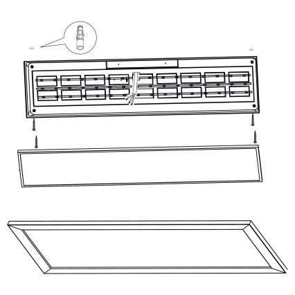 Eglo - LED Stropna svjetiljka LED/32W/230V 345x1245 mm