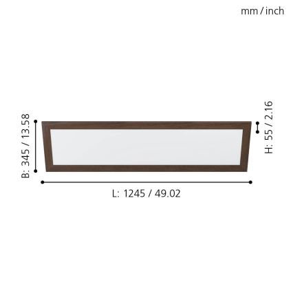 Eglo - LED Stropna svjetiljka LED/32W/230V 345x1245 mm