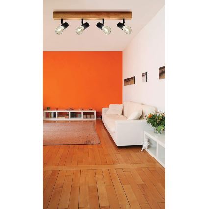 Eglo - Reflektorska svjetiljka TOWNSHEND 4xE27/10W/230V - FSC certificirano