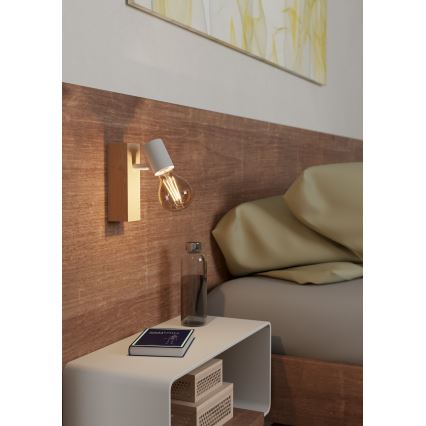 Eglo - Zidna reflektorska svjetiljka TOWNSHEND 1xE27/10W/230V - FSC certificirano