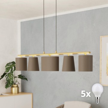 Eglo 99487 - LED luster na sajli ALMEIDA 5xE14/40W/230V