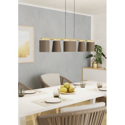 Eglo 99487 - LED luster na sajli ALMEIDA 5xE14/40W/230V