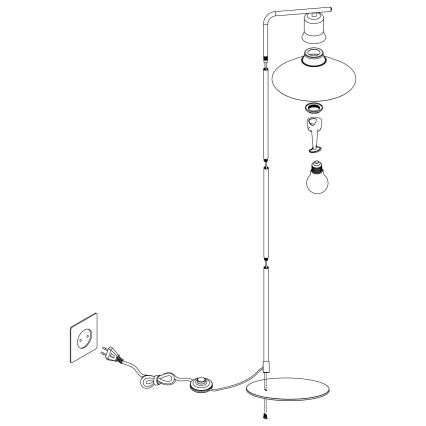 Eglo - Podna lampa 1xE27/28W/230V