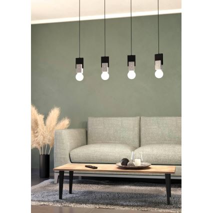 Eglo - Luster na sajli 4xE27/40W/230V