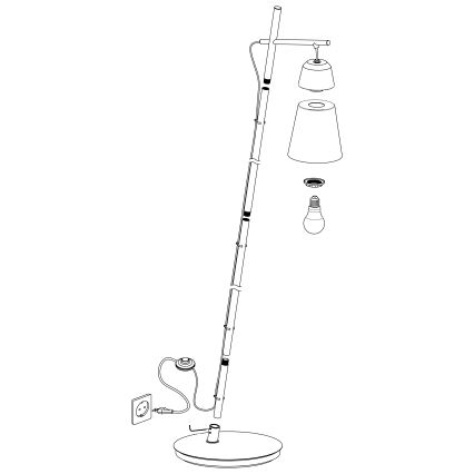 Eglo 99547 - Podna svjetiljka CANTERRAS 1xE27/40W/230V