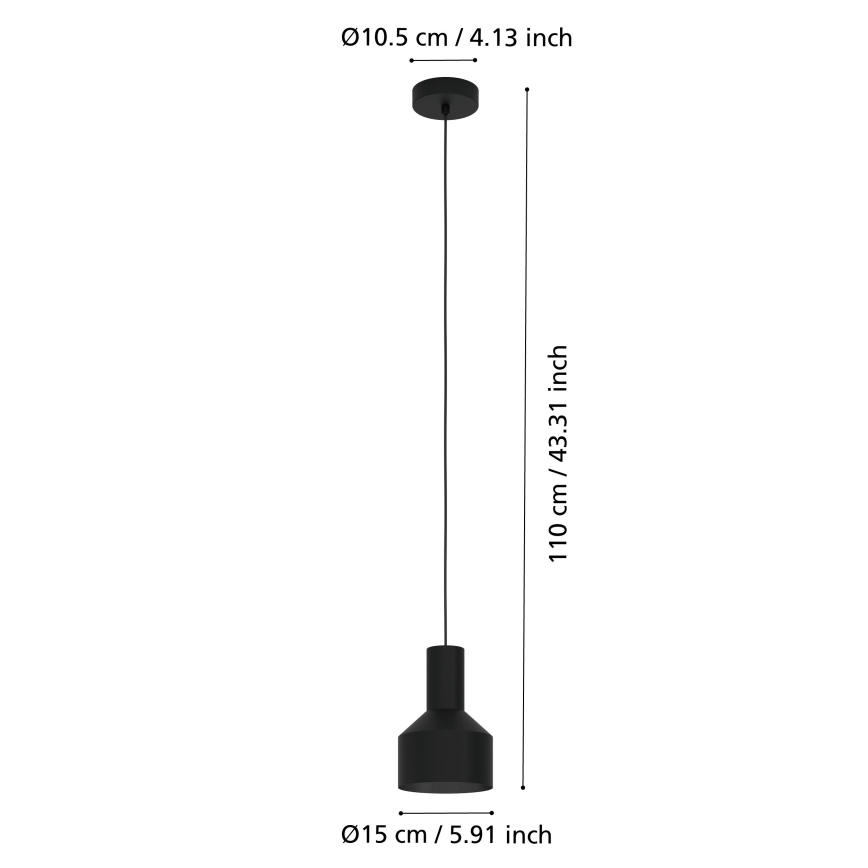 Eglo - Luster na sajli 1xE27/40W/230V