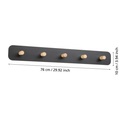 Eglo - LED Zidna vješalica sa svjetiljkom LED/18W/230V