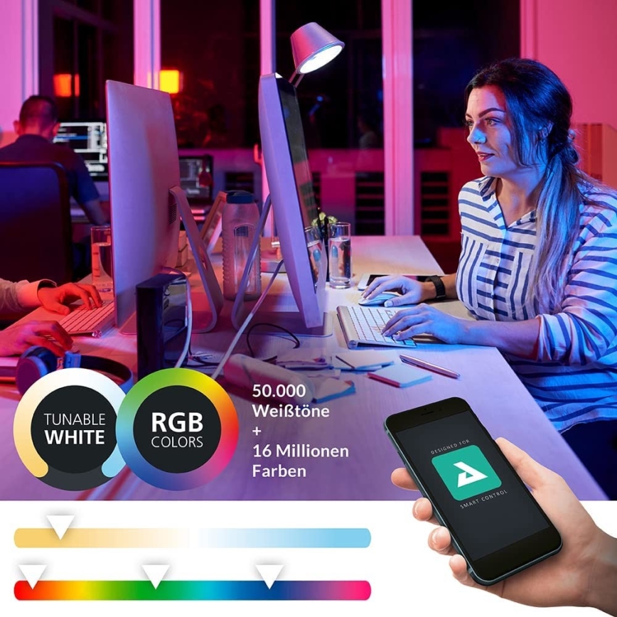 Eglo - LED RGBW Prigušiva stropna svjetiljka LED/16W/230V ZigBee
