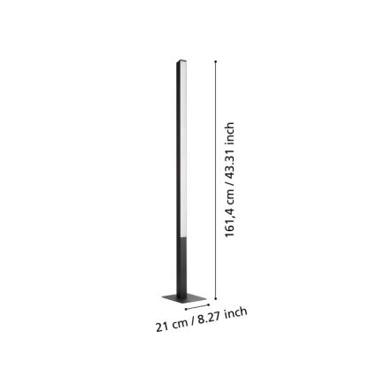 Eglo - LED RGBW Prigušiva podna lampa LED/35W/230V 2700-6500K ZigBee