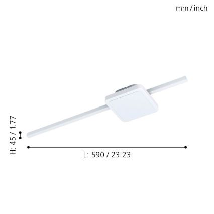 Eglo - LED Stropna svjetiljka 1xLED/6,3W/230V + 1xLED/5,4W