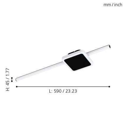 Eglo - LED stropna svjetiljka LED/6,3W/230V + LED/5,4W