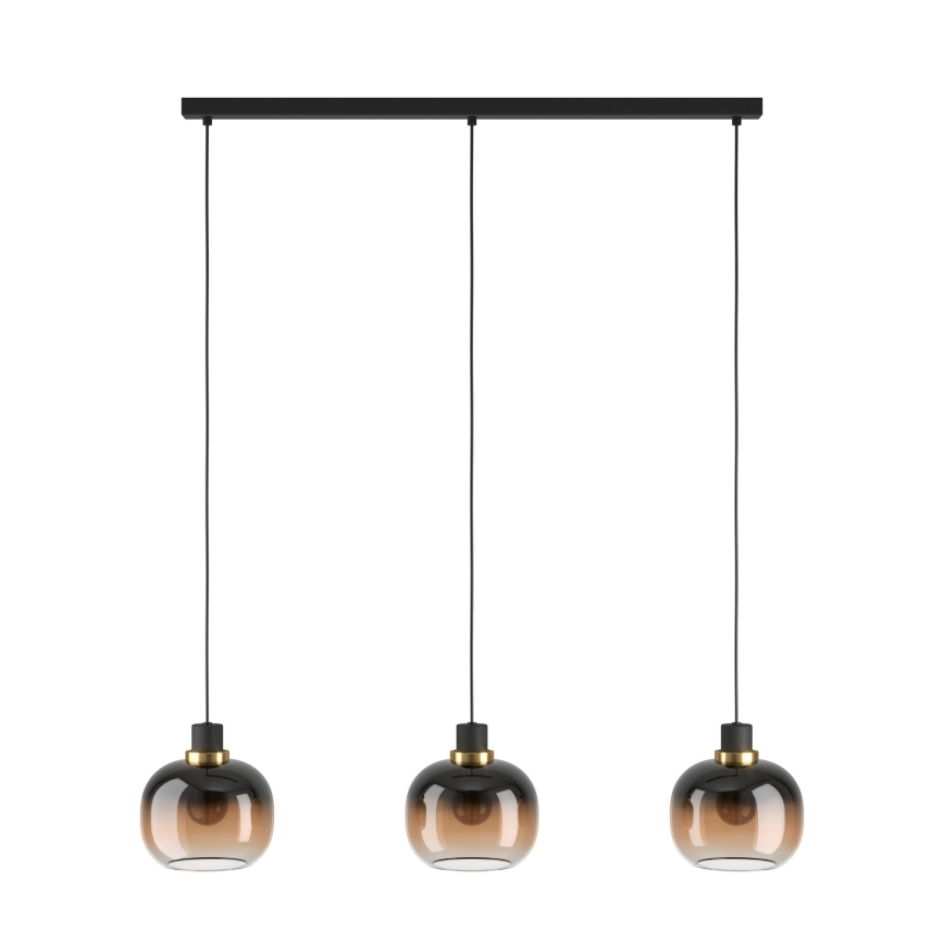 Eglo - Luster na sajli 3xE27/40W/230V smeđa