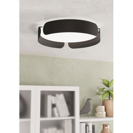 Eglo - LED stropna svjetiljka LED/20W/230V Ø 37 cm crna