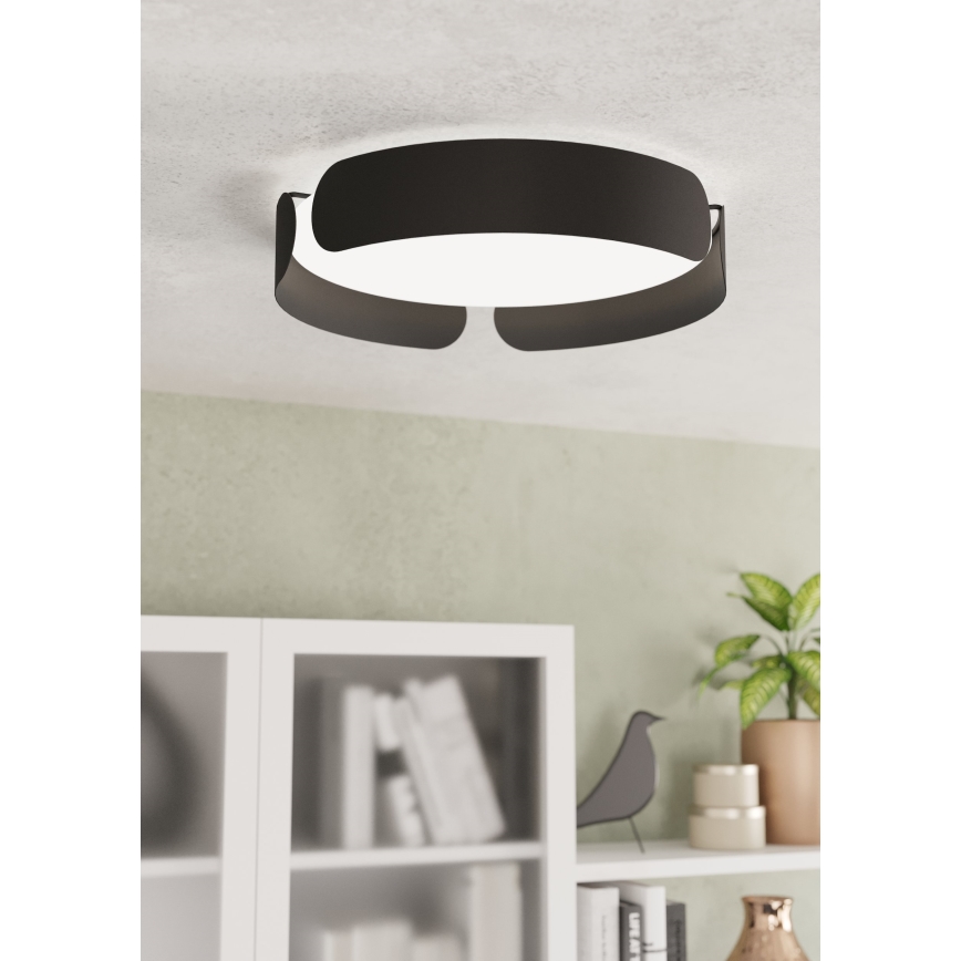 Eglo - LED stropna svjetiljka LED/20W/230V Ø 37 cm crna