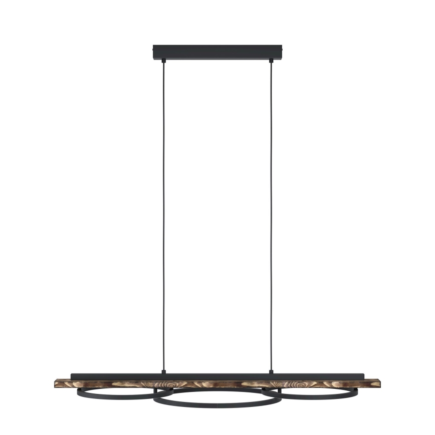 Eglo - LED Prigušivi luster na sajli 2xLED/12,5W/230V+1xLED/15,5W 3000K smeđa/crna