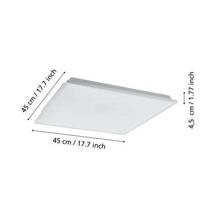 Eglo - LED Prigušiva stropna svjetiljka LED/22W/230V 2700-6500K ZigBee