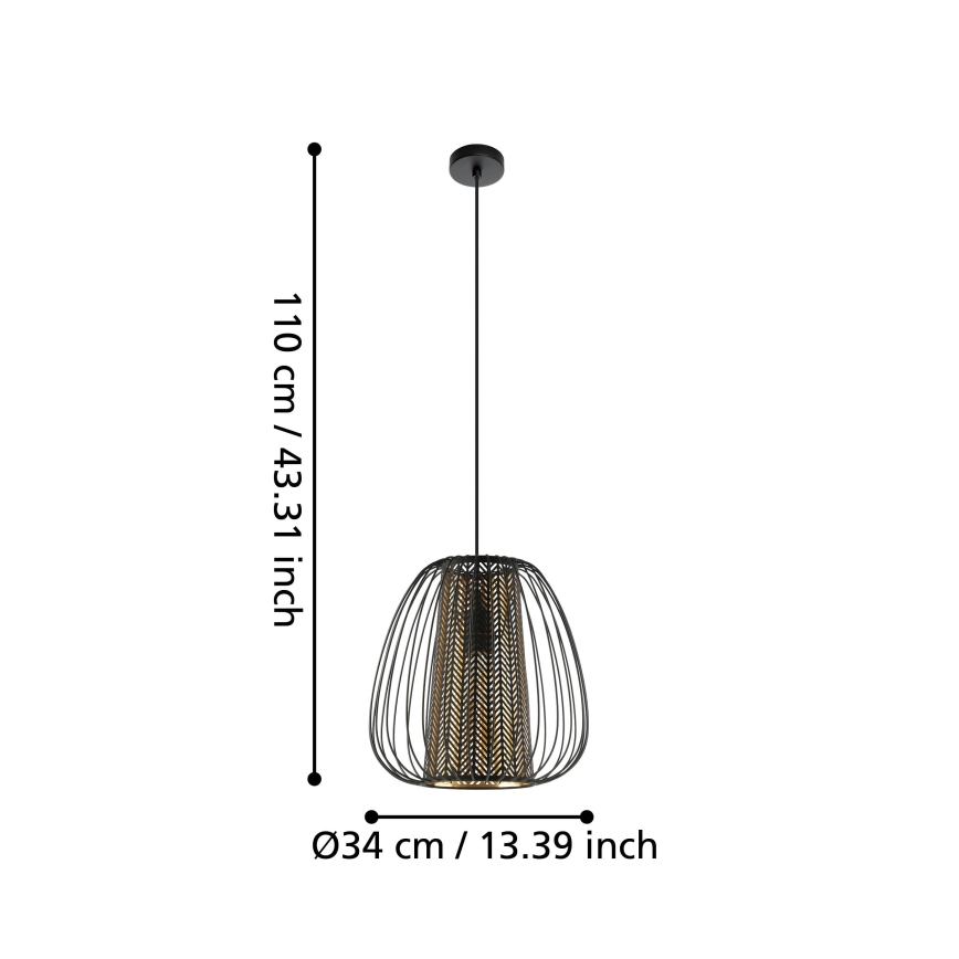 Eglo - Luster na sajli 1xE27/40W/230V