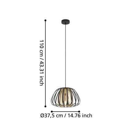 Eglo - Luster na sajli 1xE27/40W/230V pr. 37,5 cm