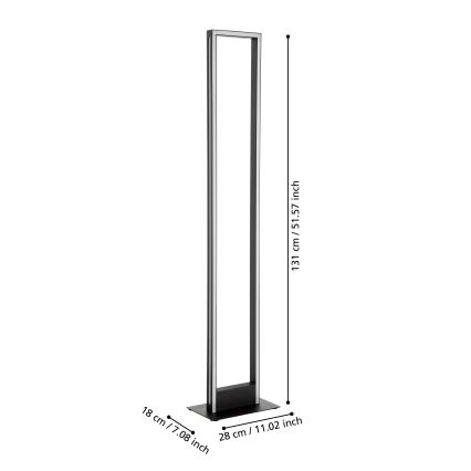 Eglo - LED dimabilna podna lampa LED/33W/230V 2700-6500K
