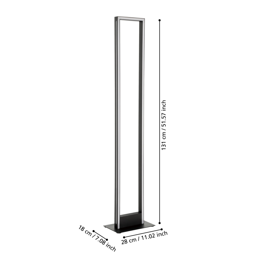 Eglo - LED dimabilna podna lampa LED/33W/230V 2700-6500K
