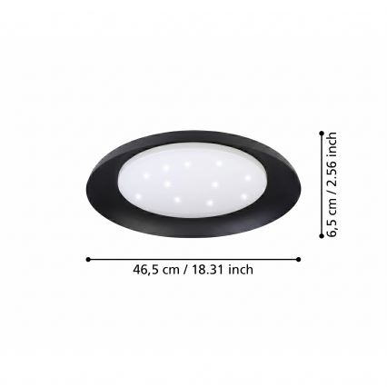 Eglo 99703 - LED stropna svjetiljka PENJAMO LED/17,1W/230V crna