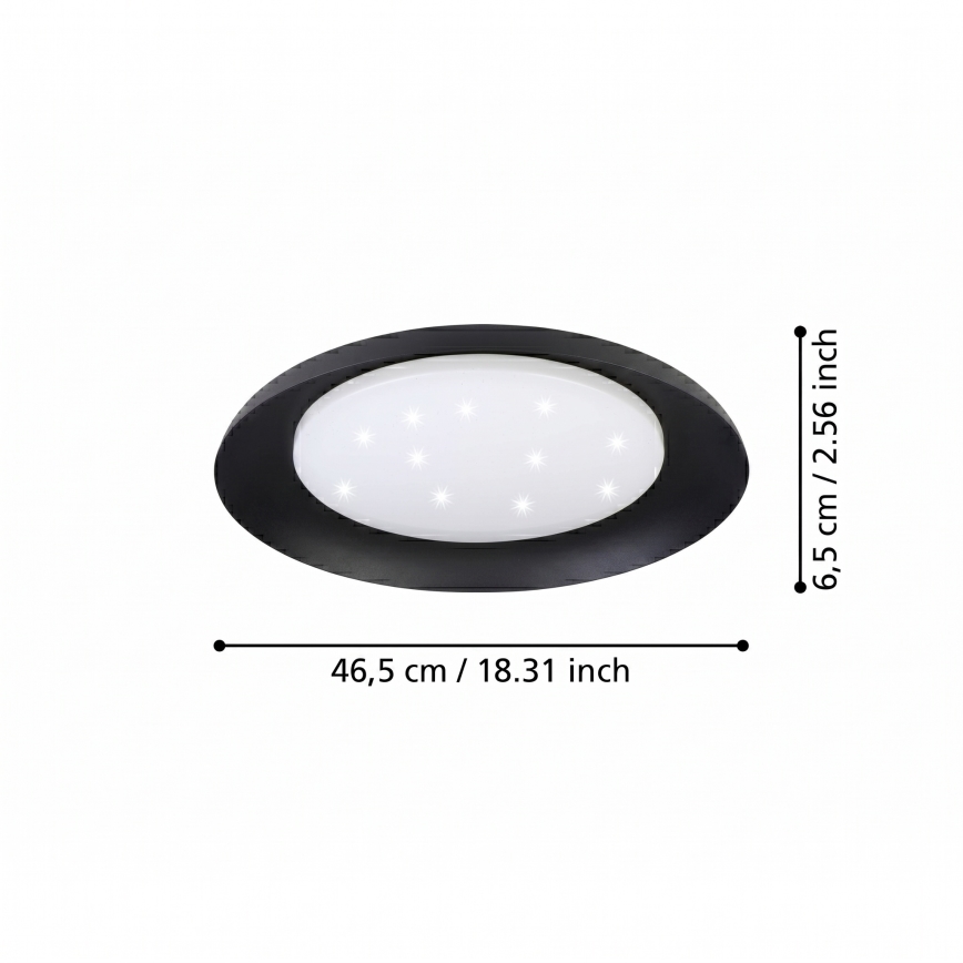 Eglo 99703 - LED stropna svjetiljka PENJAMO LED/17,1W/230V crna
