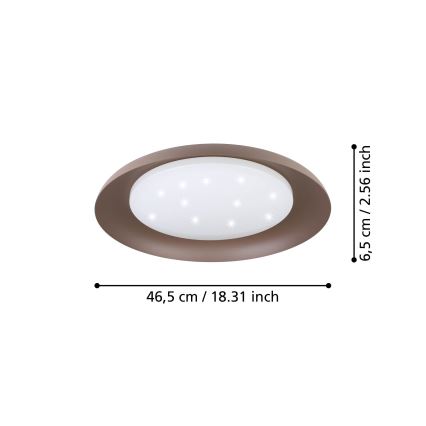 Eglo - LED Stropna svjetiljka LED/17,1W/230V smeđa