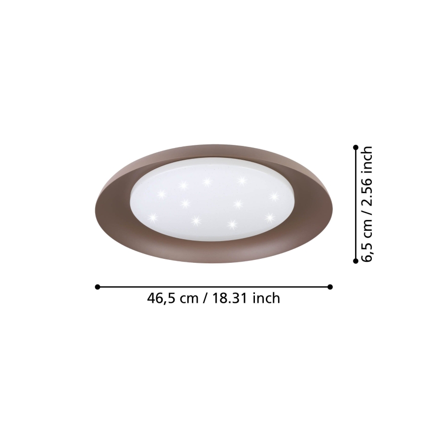 Eglo - LED Stropna svjetiljka LED/17,1W/230V smeđa