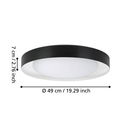 Eglo - LED Prigušiva stropna svjetiljka LED/24W/230V 3000-6500K + daljinski upravljač