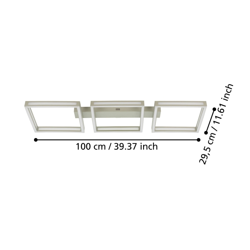 Eglo - LED Stropna svjetiljka 3xLED/11,2W/230V mat krom