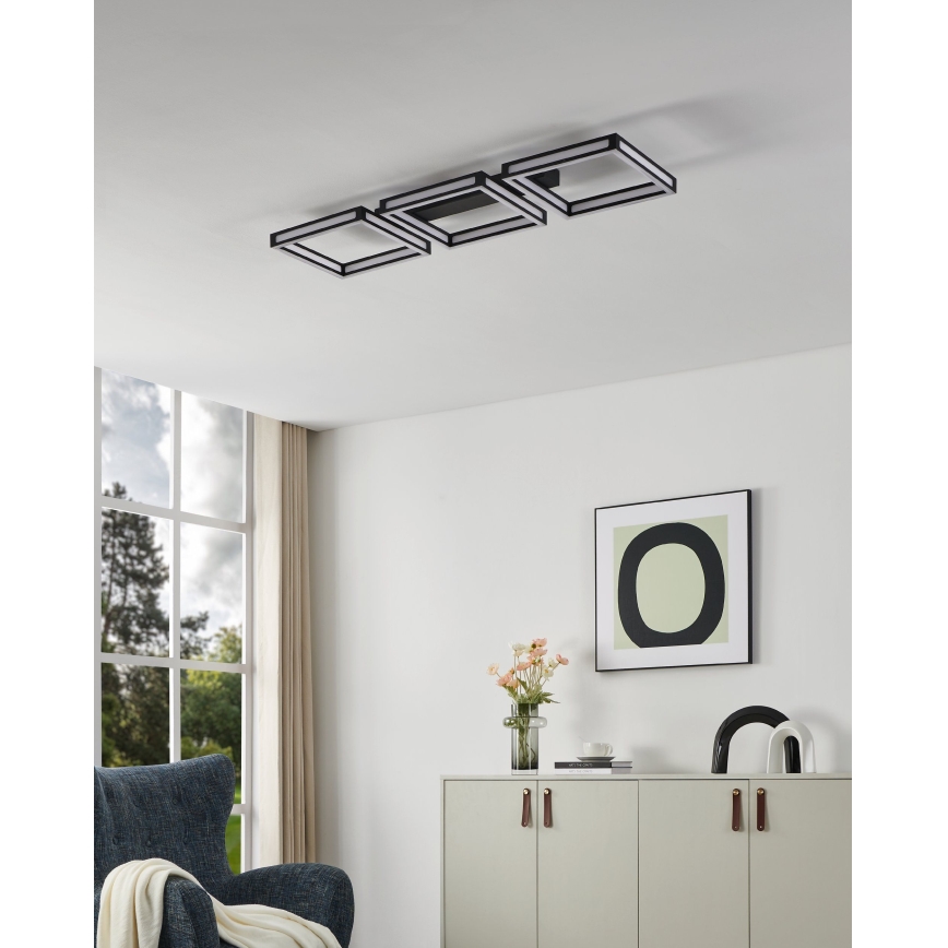 Eglo - LED Stropna svjetiljka 3xLED/11,2W/230V crna