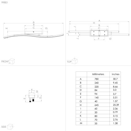 Eglo - LED Stropna svjetiljka LED/21,5W/230V