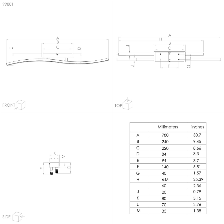 Eglo - LED Stropna svjetiljka LED/21,5W/230V