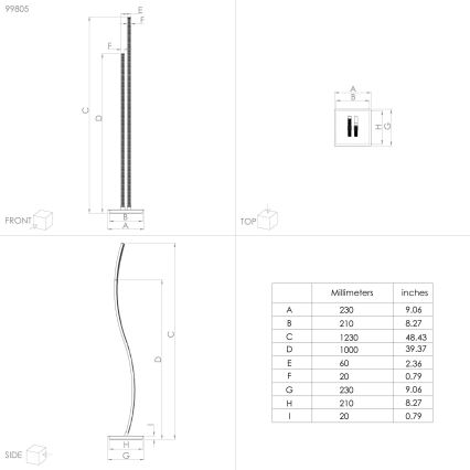 Eglo - LED Podna lampa LED/8W/230V