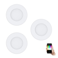 Eglo - ADA 3x LED RGB Dimmabilno ugradbeno svjetlo FUEVA-C 1xLED/3W/230V