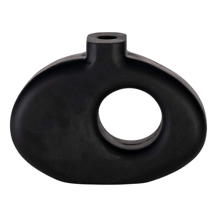 Eglo - Drvena vaza 18x25,5 cm crna