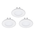 Eglo - KOMPLET 3x LED ugradna svjetiljka FUEVA 1 1xLED/2,7W/230V Ø 8,5 cm