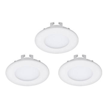 Eglo - KOMPLET 3x LED ugradna svjetiljka FUEVA 1 1xLED/2,7W/230V Ø 8,5 cm