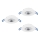 Eglo - Komplet 3x LED ugradnih stropnih svjetiljki LED/4,9W/230V 2700/4000/6500K Ø 9 cm bijela