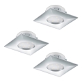 Eglo - Komplet 3x ugradnih stropnih LED svjetiljki PINEDA LED/6W/230V
