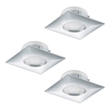 Eglo - Komplet 3x ugradnih stropnih LED svjetiljki PINEDA LED/6W/230V