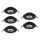 Eglo - Komplet 5x LED ugradnih svjetiljki LED/4,9W/230V 2700/4000/6500K Ø 9 cm crne
