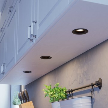 Eglo - Komplet od 3 LED ugradne svjetiljke s mogućnošću prigušivanja LED/4,8W/230V Ø 8,8 cm crne