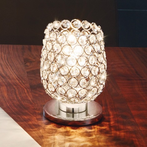 Eglo - Kristalna stolna lampa 1xE27/60W/230V